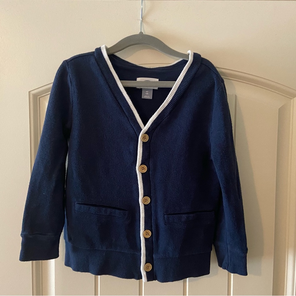 Kids Hipster Navy Cardigan 4T EUC
